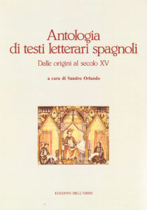 Copertina libro Antologia testi letterari spagnoli. Dalle Origini al Sec.XV