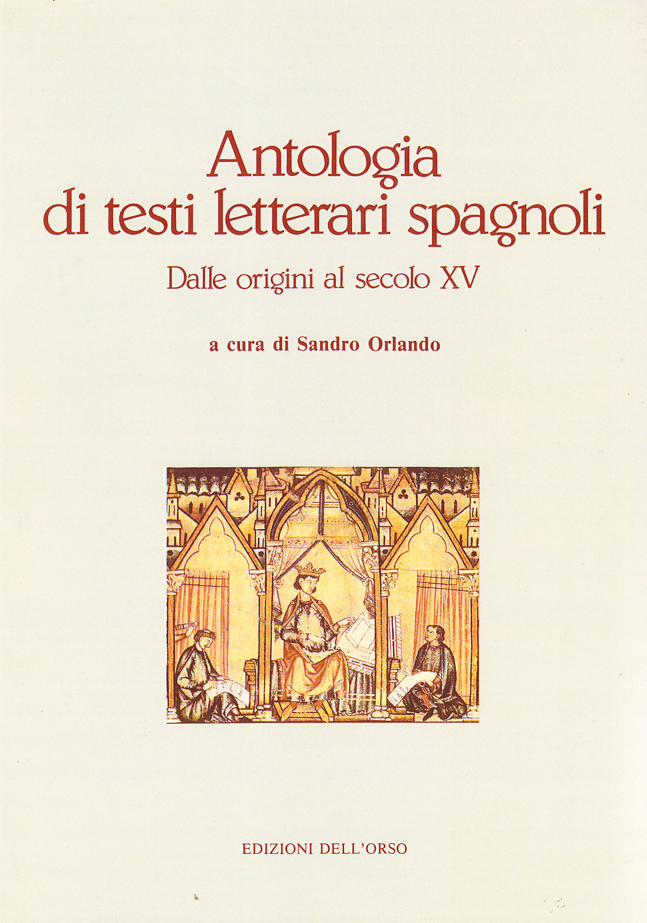 Copertina libro Antologia testi letterari spagnoli. Dalle Origini al Sec.XV