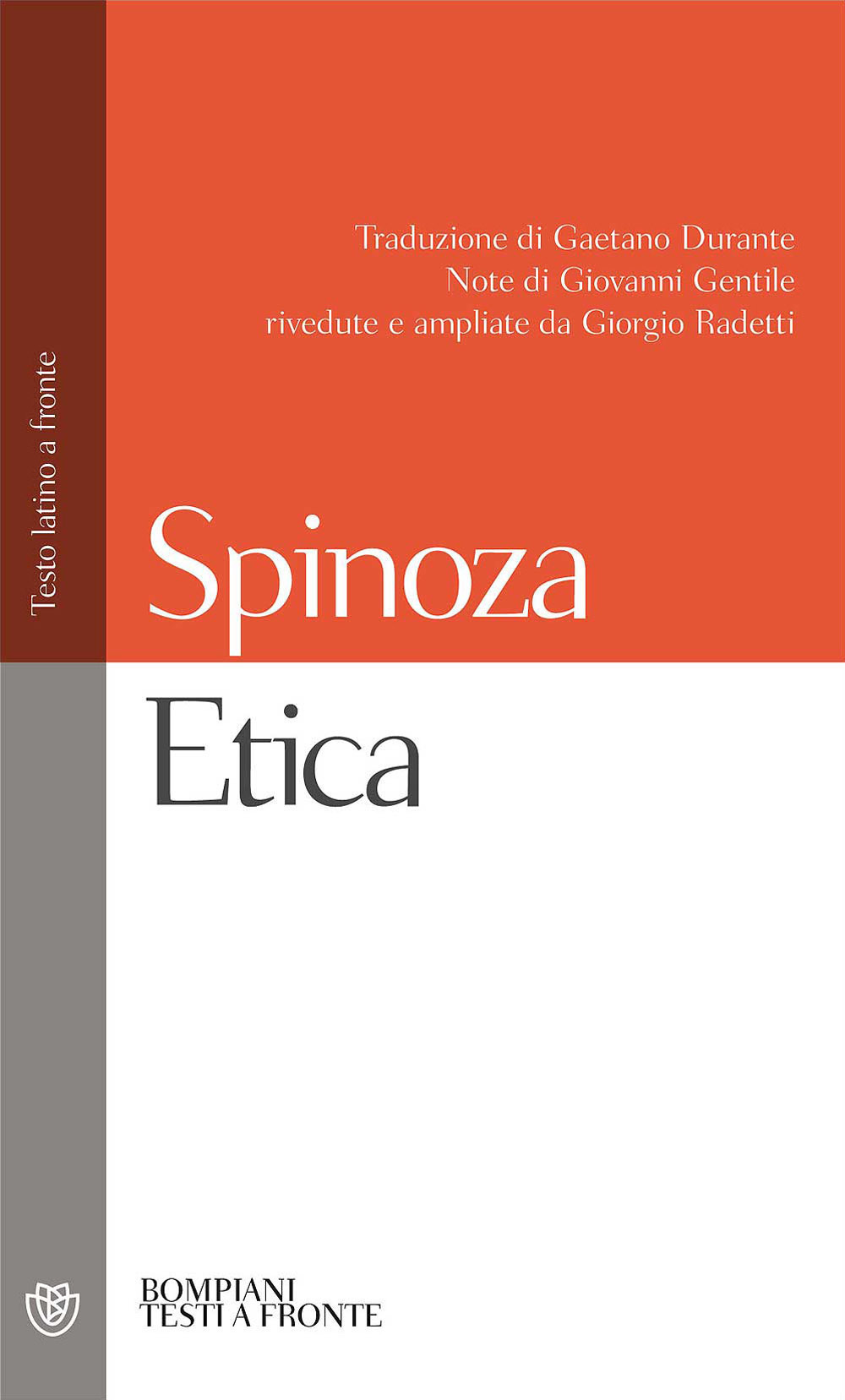 Copertina libro Etica (testo latino a fronte)