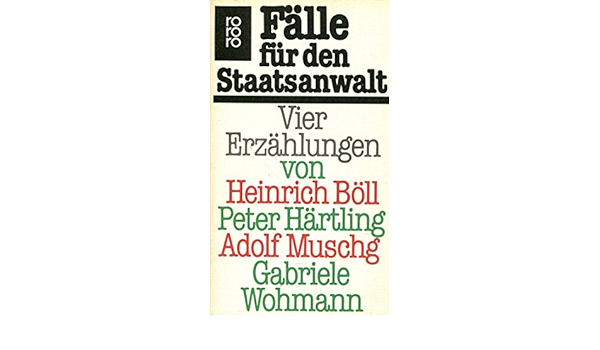 Copertina libro Fall fur den Staatsanwalt