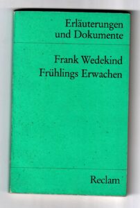 Copertina libro Erlauterungen und Dokumente - Frank Wedekind - Frühlings Erwachen