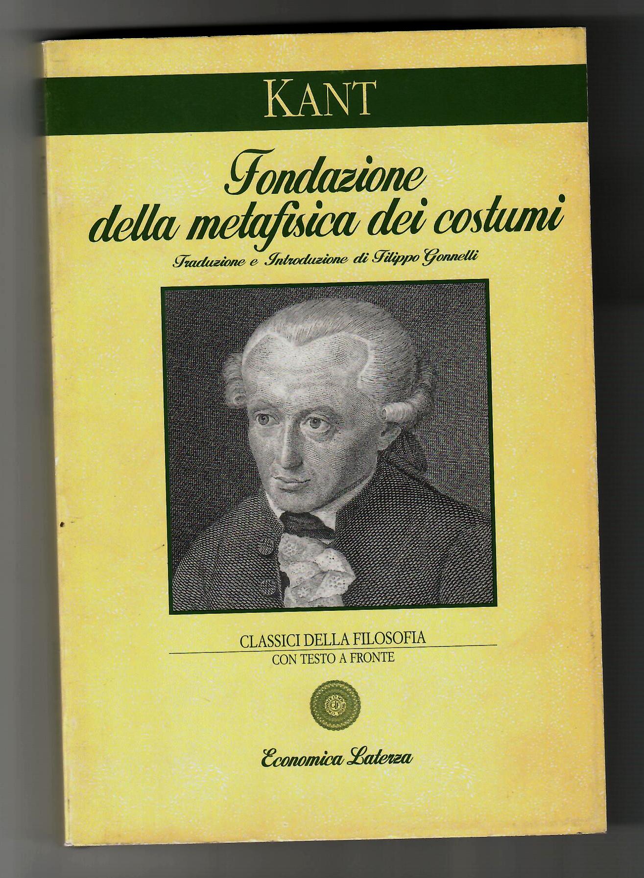 Copertina libro Fondazione metafisica dei costumi