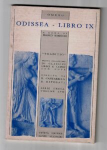 Copertina libro Odissea Libro IX  (testo greco)