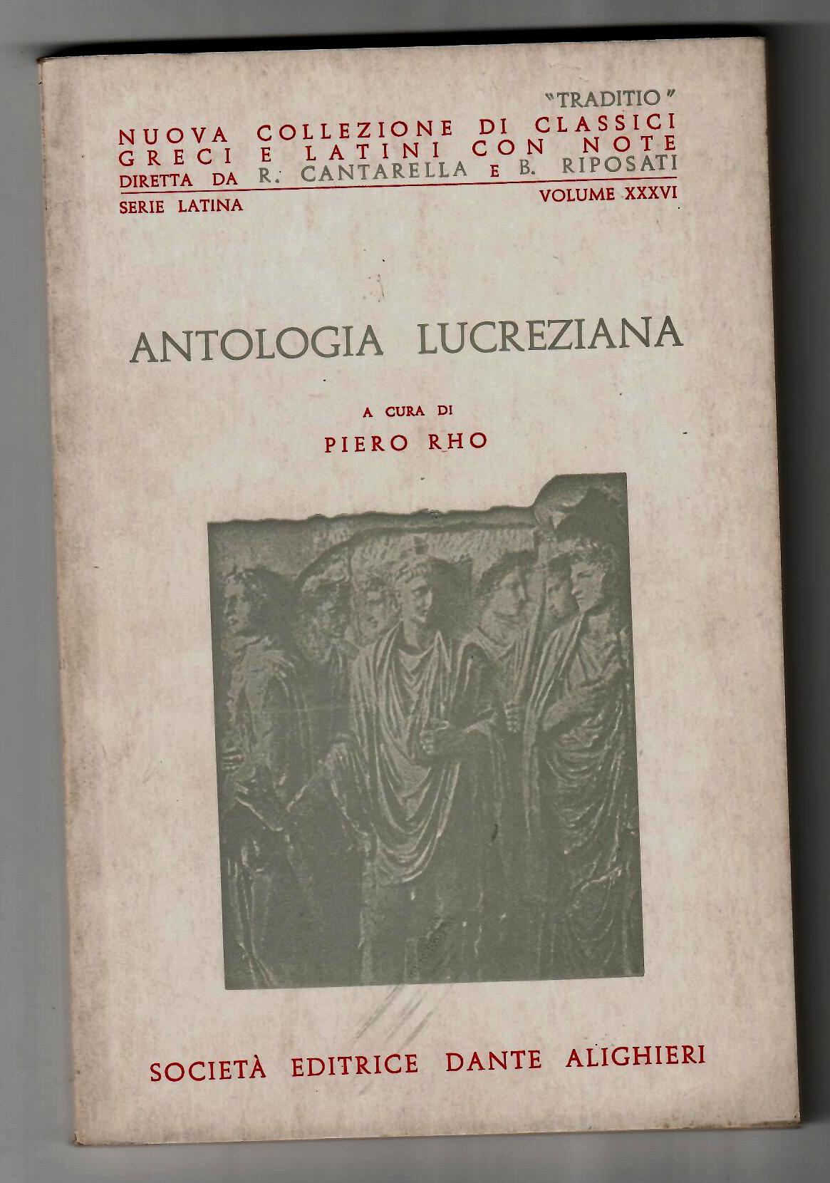 Copertina libro Antologia Lucreziana  (testo latino)