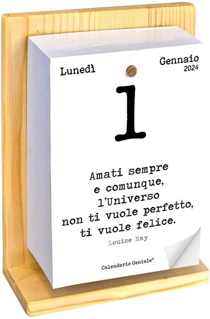 Copertina libro Calendario geniale 2024 con supporto