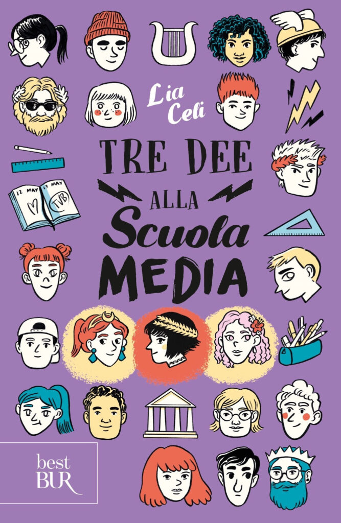 Copertina libro Tre dee alla scuola media