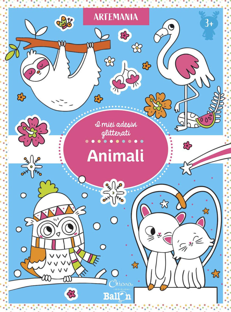 Copertina libro Animali - I miei adesivi glitterati