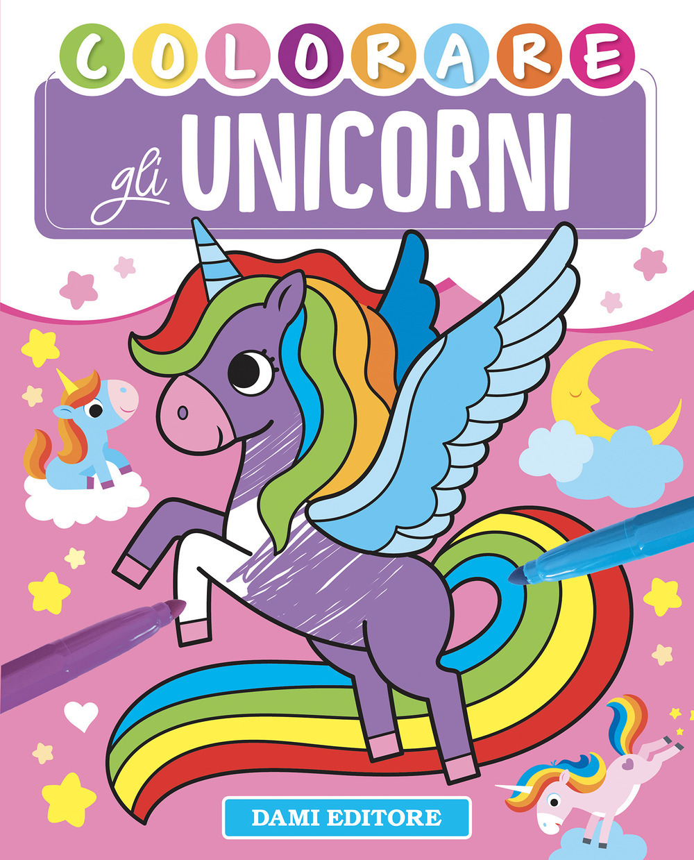 Copertina libro Colorare gli Unicorni