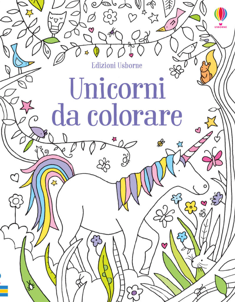 Copertina libro Unicorni da colorare