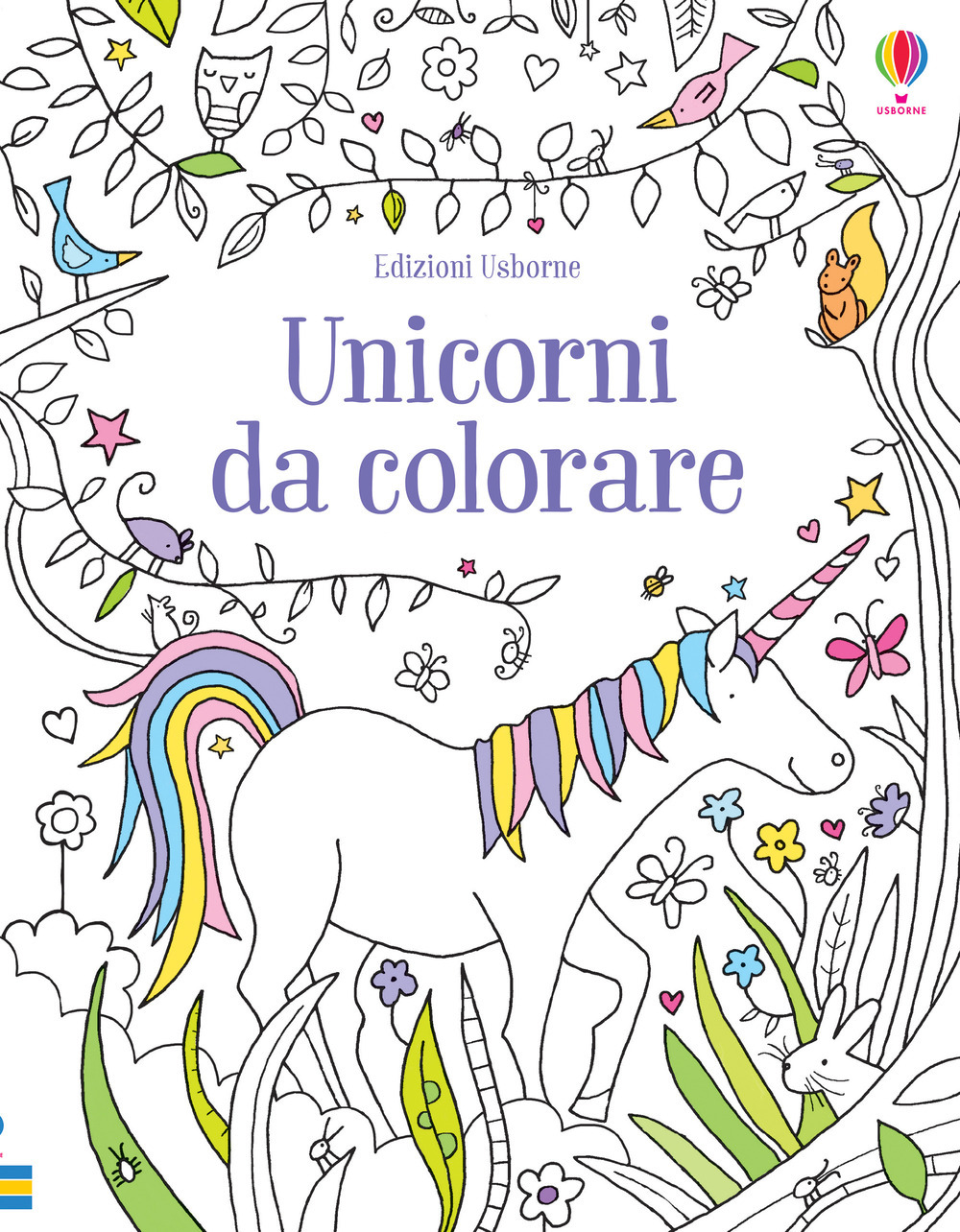 Copertina libro Unicorni da colorare