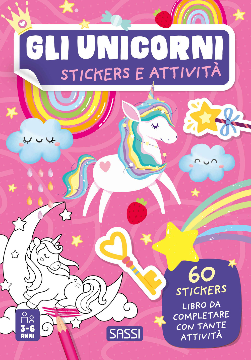 Copertina libro Unicorni - Stickers e Attività