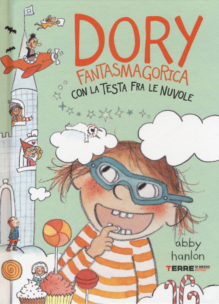 Copertina libro Dory Fantasmagorica con la testa fra le nuvole