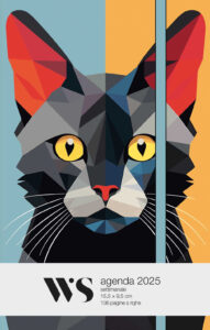 Copertina libro Gatto Astratto - Agenda Settimanale 2025