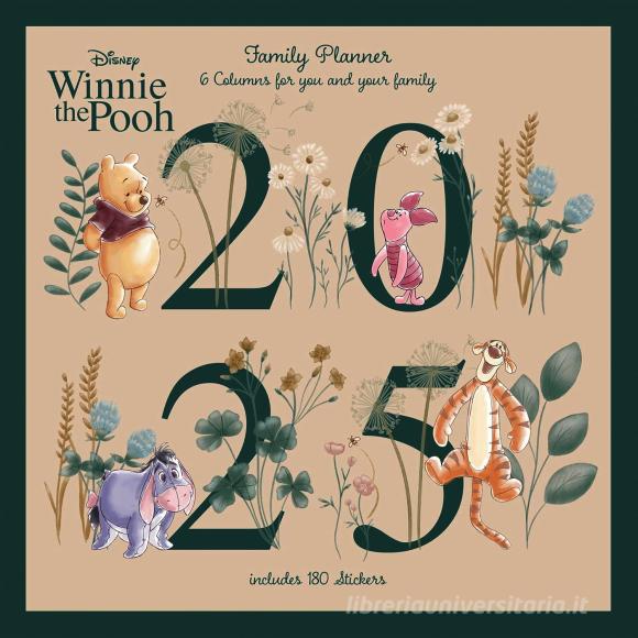 Copertina libro Winnie the Pooh Family Planner Calendario 2025