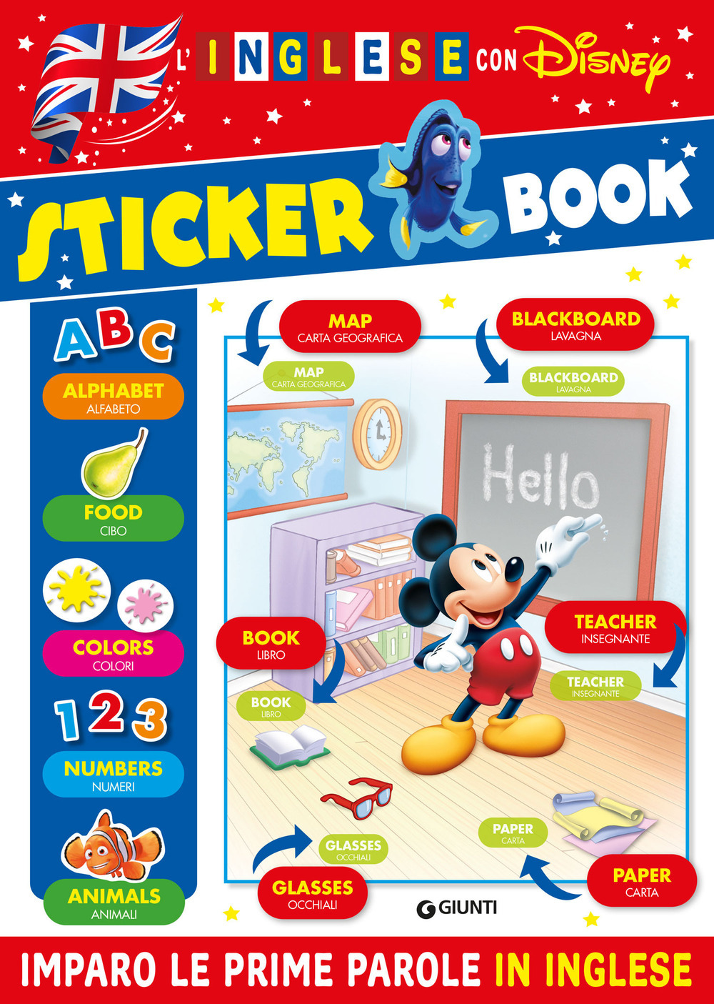 Copertina libro Sticker book. Imparo le prime parole in inglese.